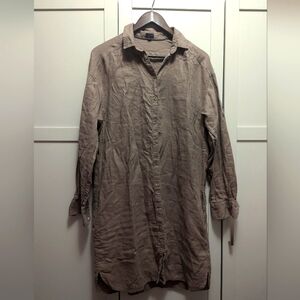 Talula Babaton Brown Button Dress Medium